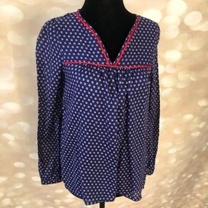 100% cotton blouse in blue